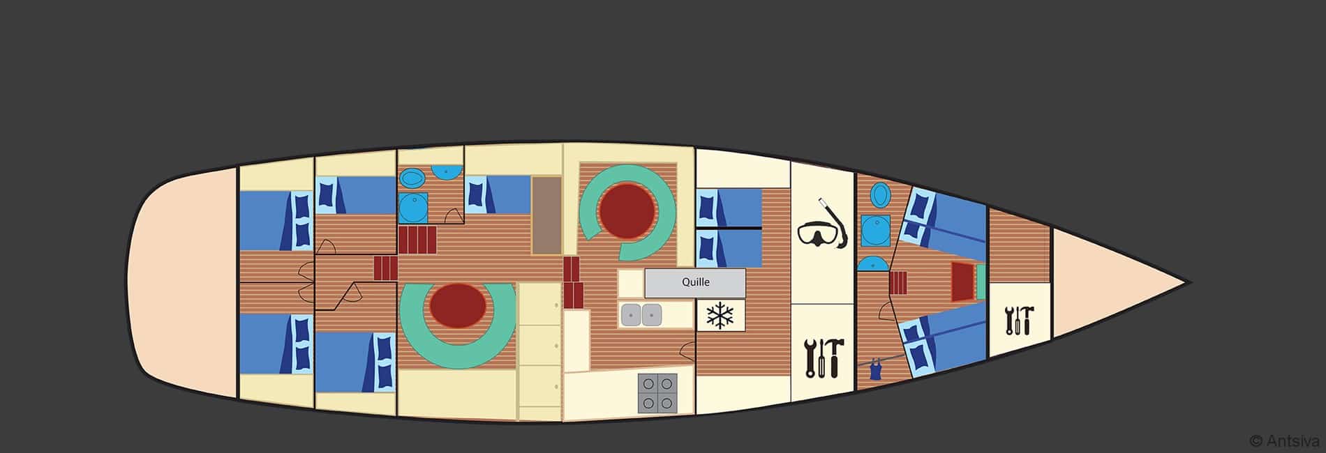 Plan of the boat antsiva