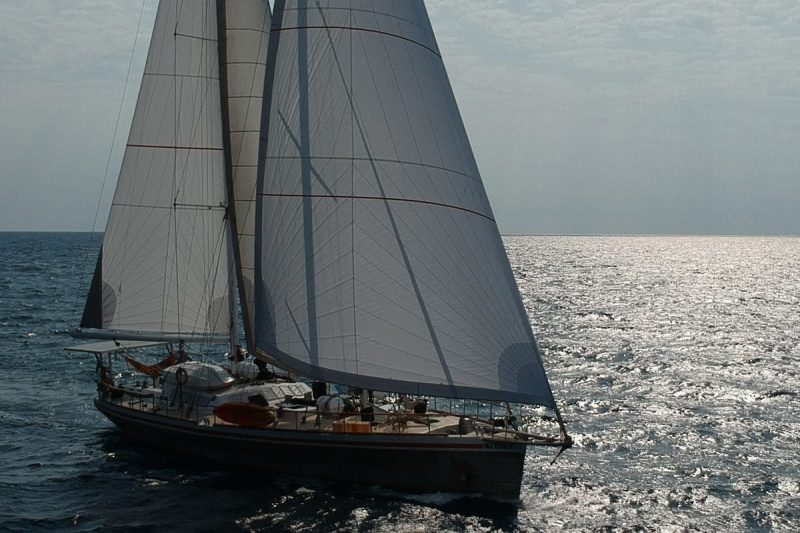 The schooner ANTSIVA under sail